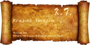 Krajcsi Terézia névjegykártya